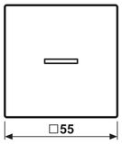 JUNG drukknop, 1-voudig, JUNG HOME BT, type A 17101, kleur: wit (WW)