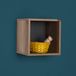 Stijlvolle wandplank, licht walnoot, 33 x 33 x 19 cm, 100% melamine gecoat deeltjesbord, 16 mm dik, perfect voor woondecoratie en organisatie