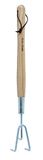 Kent & Stowe Hand 3 tanden cultivator lang – tuinbebouwer van roestvrij staal, voor het breken van vloeren, tuinklauw met steel van essenhout, lengte: 54 cm