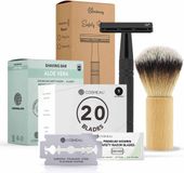 Bamboozy DoubleMojo Safety Razor Starterkit Aluminium Glossy Black