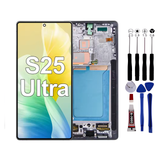 NONE Samsung Scherm voor Samsung S25 ULTRA SM-S938 OLED + Zwarte voetafdruk + Gereedschap