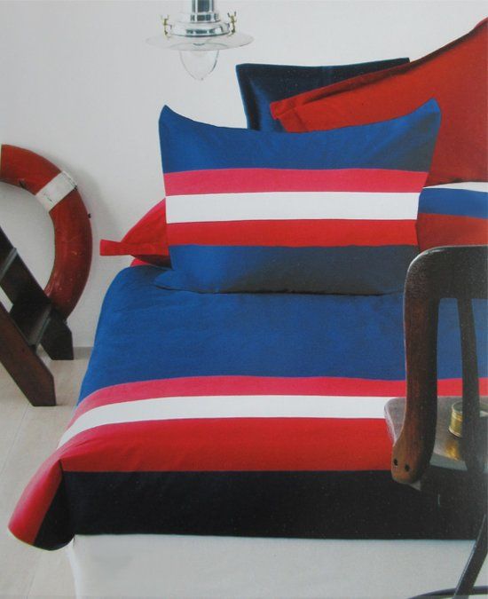 Beddinghouse Red & Blue Dekbedovertrek Litsjumeaux 240x200/220 cm - Blauw - Katoen