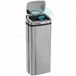HOMCOM Poubelle avec détecteur de mouvement, ouverture automatique, 50 l, argent | Poubelle pour la cuisine, acier inoxydable