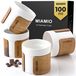 Merkloos Koffiekopjes espressokopjes - Keramiek - 100 ml - Set van 4 - Wit