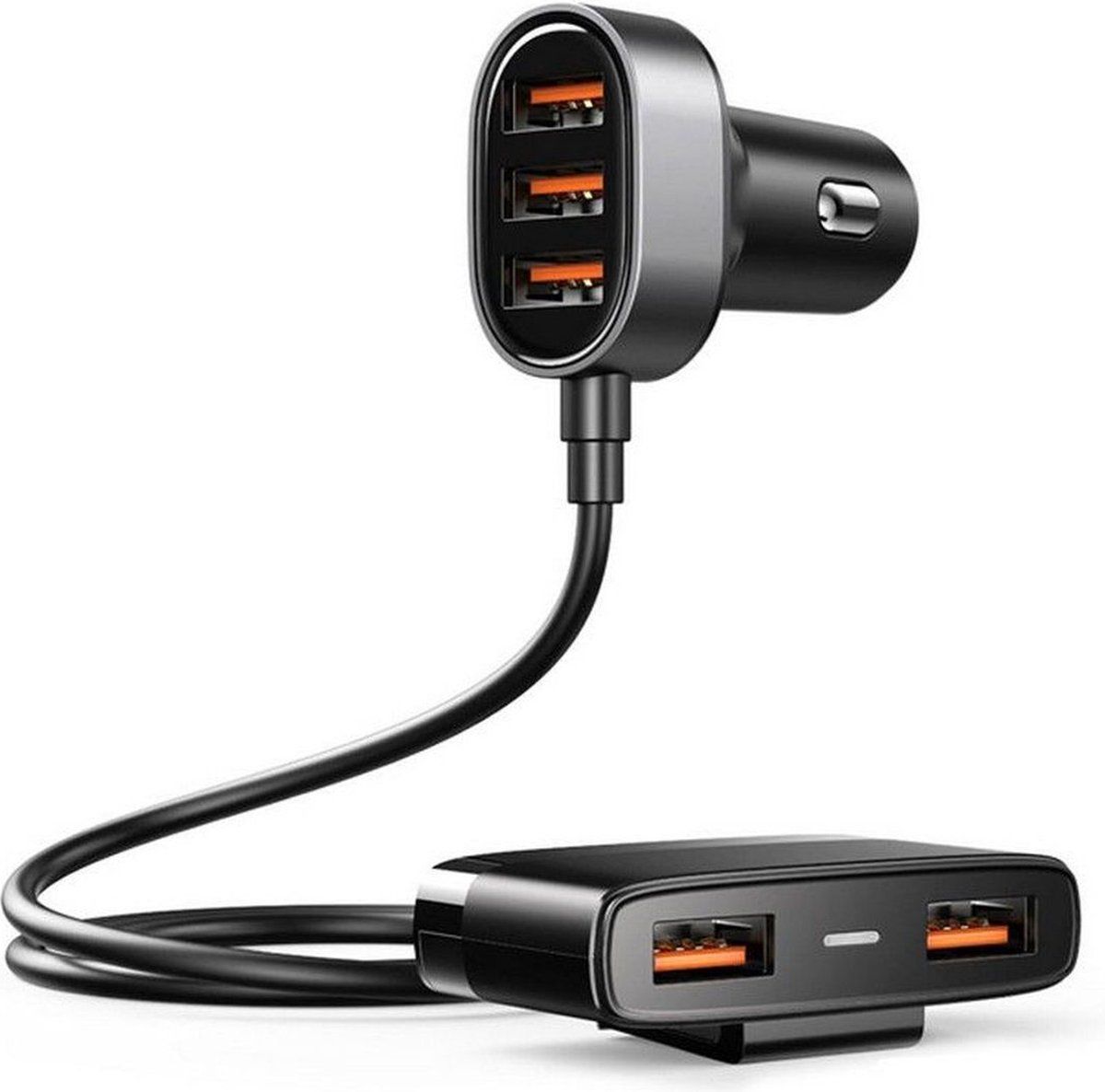 JOYROOM Quick Charge 3.0 Autolader met 5 USB poorten - Zwart