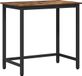 Syfax Tafel Gerookt eiken 100 x 50 x 76,5 cm Engineered hout en staal