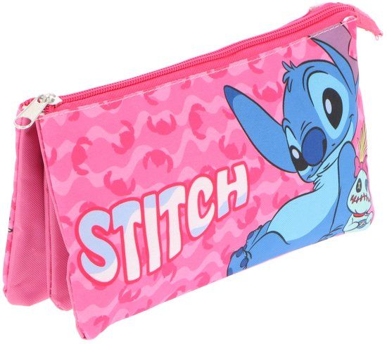 Lilo & Stitch Etui - Pennenetui voor Kind - Rechthoekig - Roze - Pennenzak