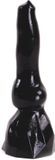 Dark Crystal Anaal Dildo met extra zware voet - 2.7 x 20 cm - No. 60 - Zwart