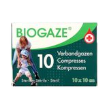 Biogaze 2x Kompress 10 x 10 cm 10 stuks