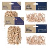 Papermania Houten natuurlijke mini haringen Pack van 500
