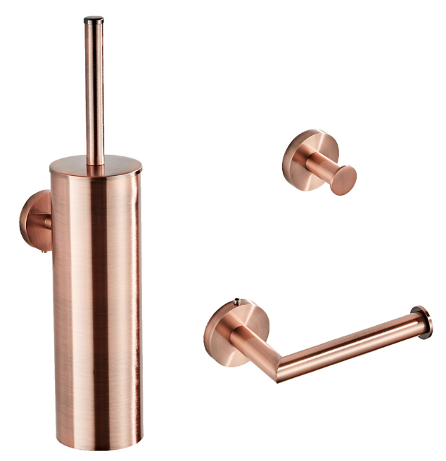 Saniclear Copper koperkleurig toilet accessoire set