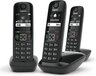 Gigaset AS690 Trio - Zwart - Draadloze Telefoon - 3 Handsets