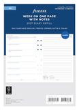 Filofax A5 Week op één pagina met notities 2027 dagboek 27-68509