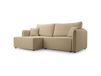 Canapé d'angle convertible, beige, côté gauche
