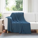 vidaXL - Dekentjes - Marineblauw - 200 x 150 cm - Fleece