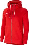 Nike Dames Sweater Met Capuchon W Nk Flc Park20 Fz Hoodie, University Rood/Wit/Wit, CW6955-657, L
