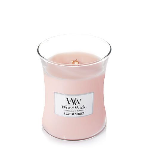 WoodWick 92049 Geurkaars - Coconut, Oceaan, Zeezout - Roze - 1 stuk