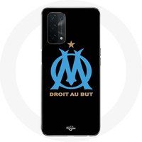 Olympique de Marseille Logo Zwarte achtergrond Maniacase Hoesjes voor Oppo A74