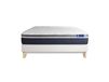 Actisom Ensemble 140x190 matelas hybride sommier kit blanc