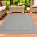 Tapis en sisal pour intérieur et extérieur, avec bordure grise, dimensions : 240 x 340 cm