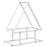 VidaXL Brandhoutkar & -houder Staal Wit 250x600 mm