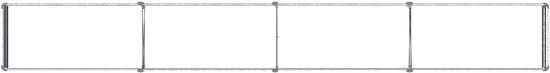 vidaXL Verhoogde Tuinbak Gegalvaniseerd Zilver 320 x 40 x 24 cm