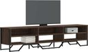 Maison Exclusive - meuble TV, marron, aspect chêne, 180x34x41 cm, panneau de particules
