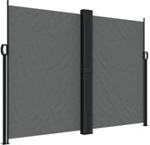 vidaXL Tuinscherm uittrekbaar 180x1200 cm antracietkleurig
