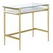 Henn&Hart Home Office, Goud/Faux White Stone, 36" Wide
