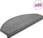 vidaXL Tapis d'escalier 20 pcs 65x24x4 cm gris foncé