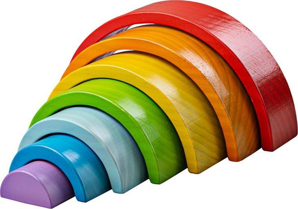 Baby Bigjigs Houten Stacking Rainbow - Small