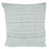 SARO LIFESTYLE Celeste Collection geweven lijn kussensloop, 22" x 22", Aqua