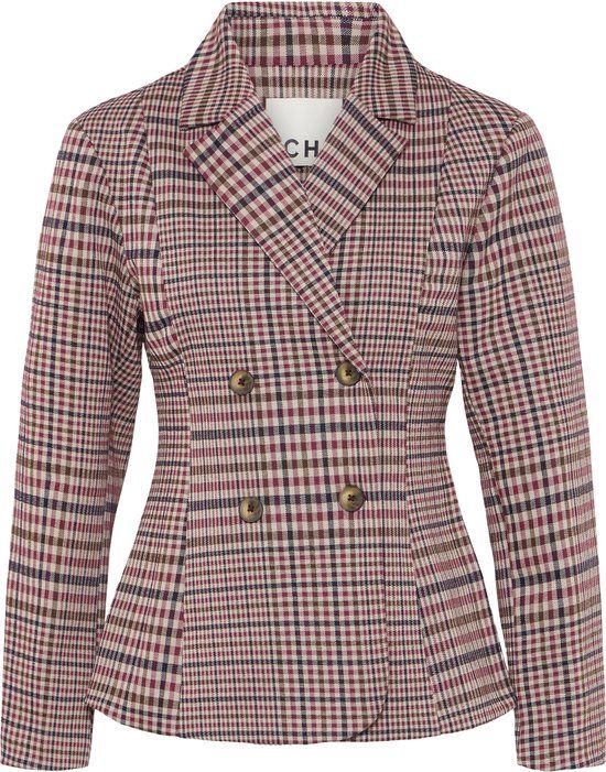 ICHI - IHKATE CHECKIT BL2 Dames Blazer - Polyester/Viscose/Elastaan - Maat M - BIG CHECK
