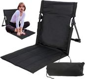 Merkloos Strandmat met rugleuning - Opvouwbare ligmat - Outdoor relaxen - Stabiele driehoekige structuur - 68 x 40 x 39 cm