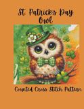 St Patrick's Day Owl Green Clover Owl Counted Cross Stitch Pattern