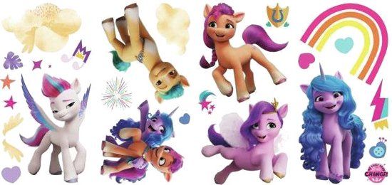 Hasbro My Little Pony Junior Wall Stickers - 25 Pieces - Multicolor
