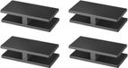 StarTech Glasklemmen, 4 stuks - Rechthoekige railingbevestiging, zwart - 0,31-0,47 inch - Robuuste bevestiging voor railings en vitrines