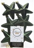 Decoris kersthangers - 6 stuks - 7.5cm - kunststof - mix