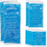 Relaxdays Meisterhome® hot cold pack - Koud Warm Kompres - Gel Ice Pack - Herbruikbare Gel Pack Knie Taille Schouder Nek Enkel Heup - Set van 8 stuks - Blauw