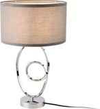 lux.pro Tafellamp Torquay bureaulamp 49,5 cm E14 chroom en grijs