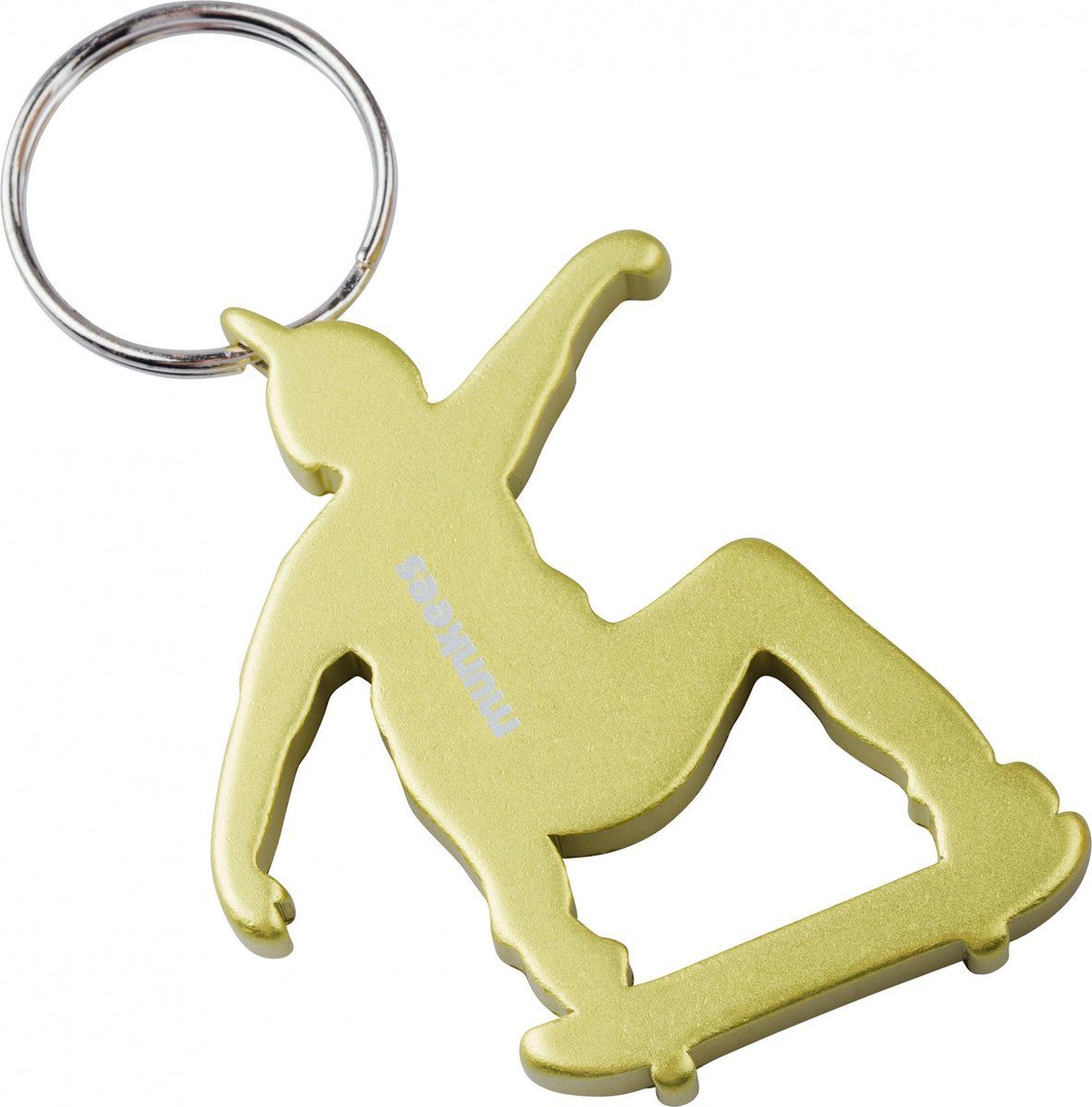 Munkees Flesopener Skateboarder Goud Staal 6,2 Cm