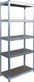 Merkloos Relaxdays Stellingkast - 150x75x30 cm - 875 kg - Metaal - Zilver