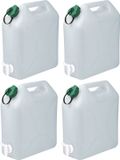 EDA Jerrycan Watertank met kraantje - 15 liter - extra sterk kunststof - 4x