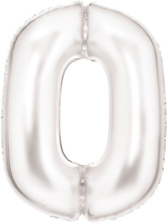 Groot Riethmüller Europe GmbH Folieballon 86cm cijfer 0 Silk White