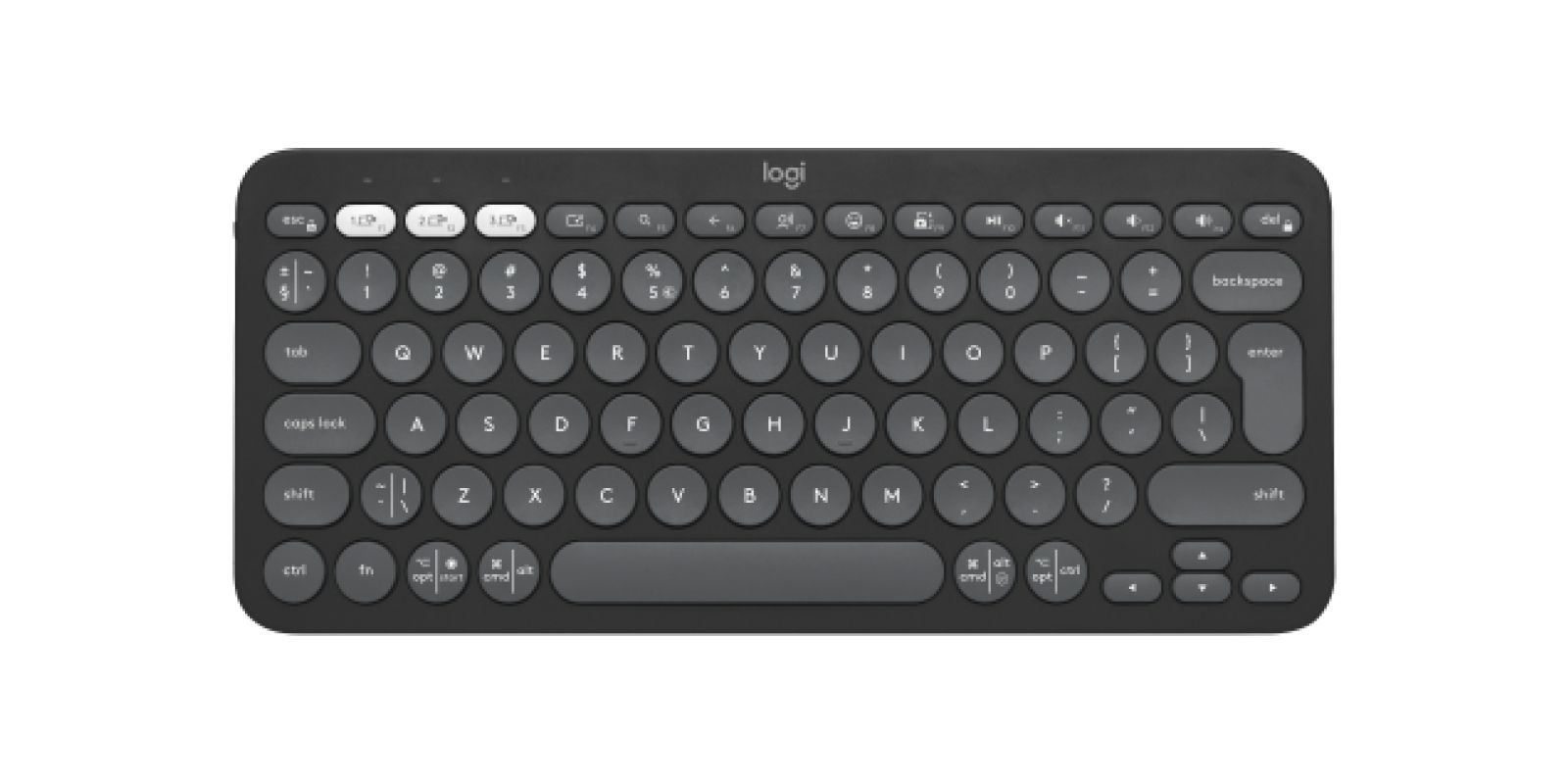 Logitech Pebble Keys 2 K380s - Draadloos Toetsenbord - QWERTY US International - Grafiet