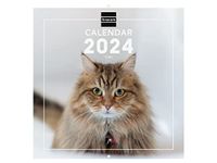 Finocam - Kalender met afbeeldingen wandformaat 2024 januari 2024 - december 2024 (12 maanden) Cats internationaal