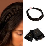 Infinity Braids Lizzy Regular Braid Haarband Dames Espresso Smoke