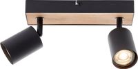 Brilliant Jello Wood - Plafondspot - 2xGU10 - Hout/Zwart