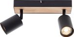 Brilliant Jello Wood - Plafondspot - 2xGU10 - Hout/Zwart