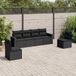 Maison Exclusive - Ensemble de meubles de jardin 6 pièces avec canapé et coussins, noir, en polyrotin